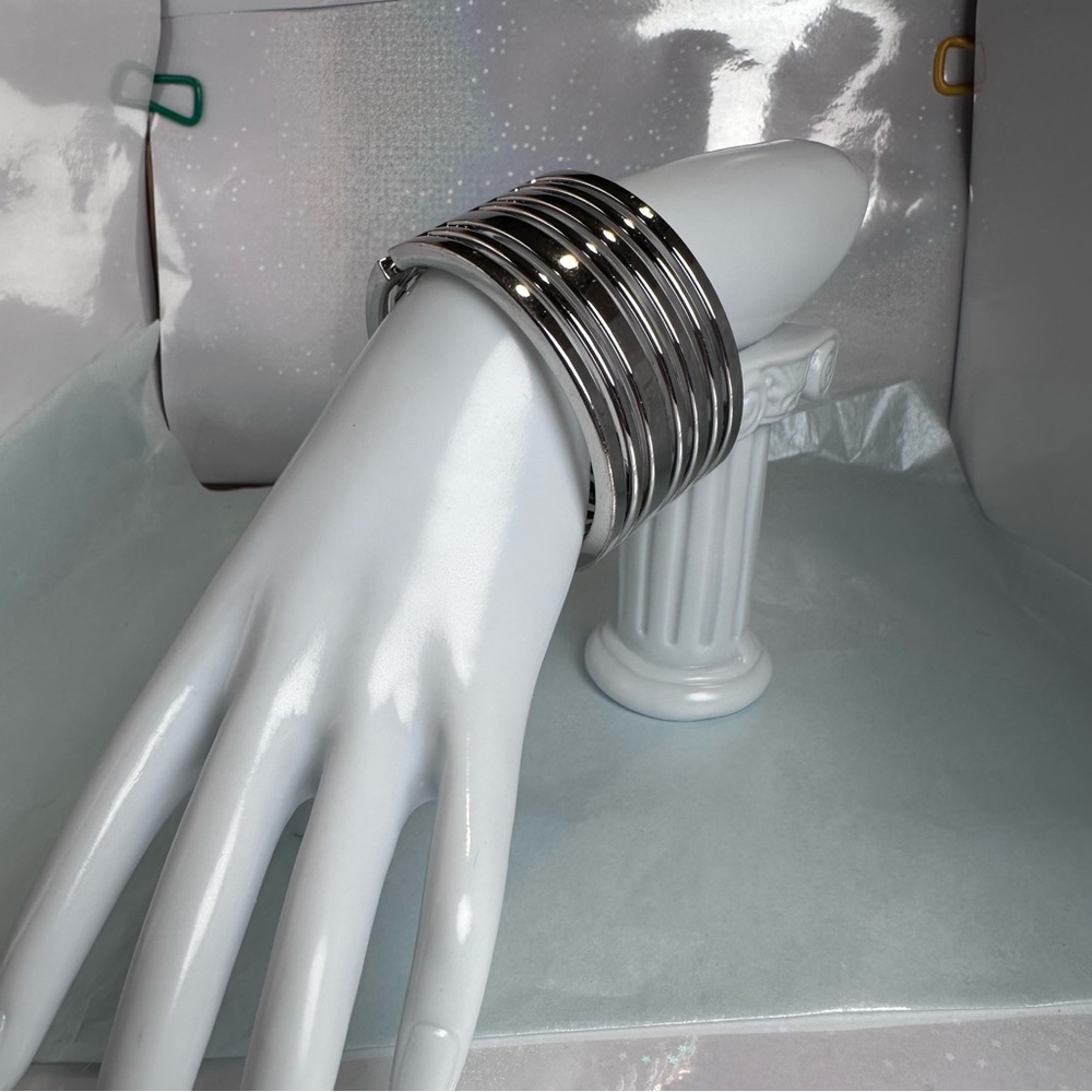 nOir Jewelry | Silver Bangle Bracelet | NWT